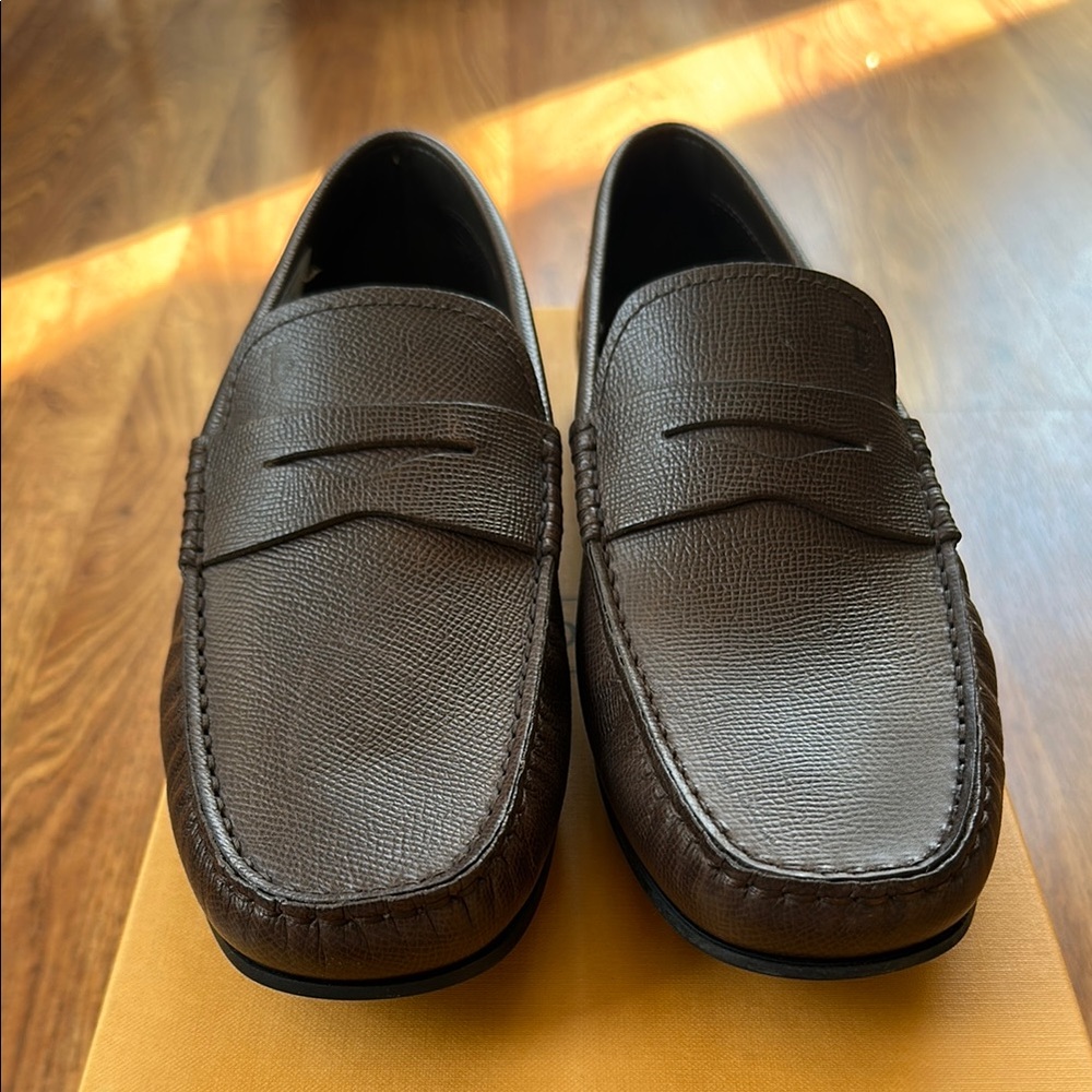 Tod’s City Gommino Penny Loafers Brown Leather Size 7 UK / 8 US NIB